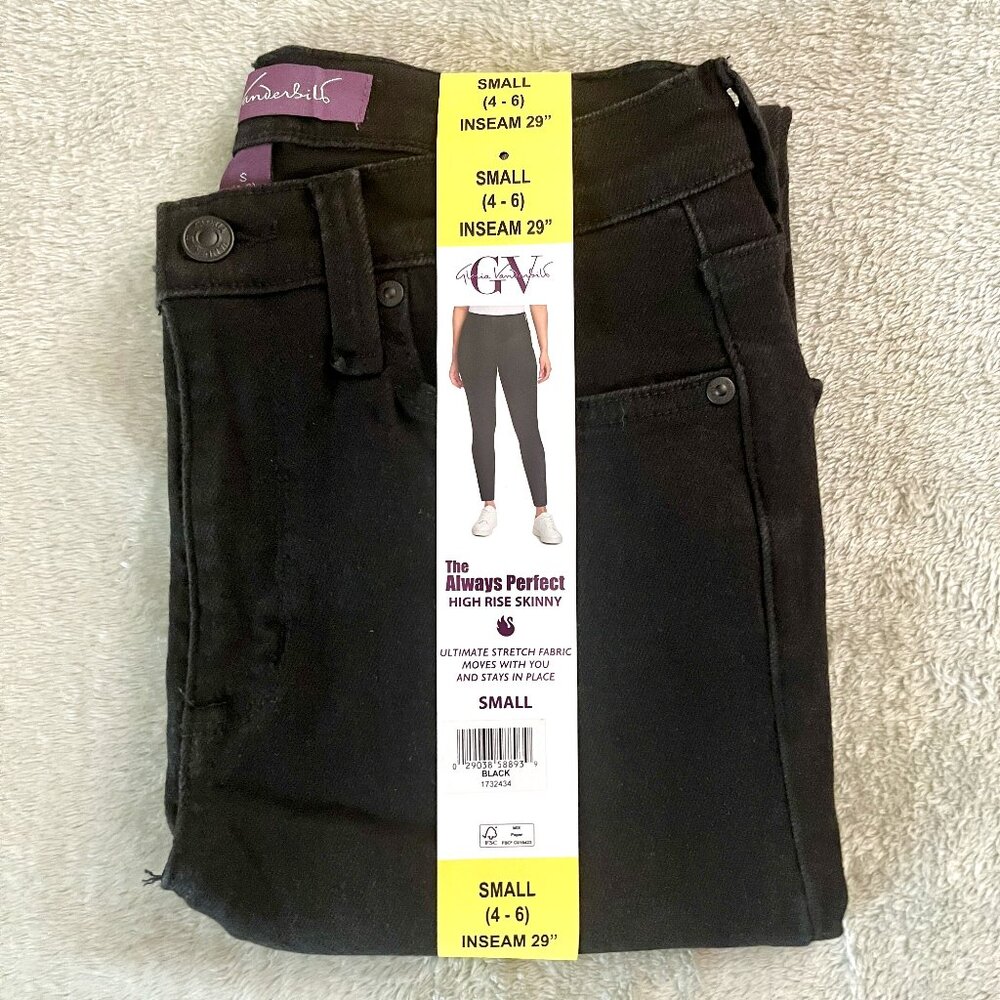 Gloria Vanderbilt Womens * The Always Perfect High Rise Skinny Jeans * Sm (4-6)